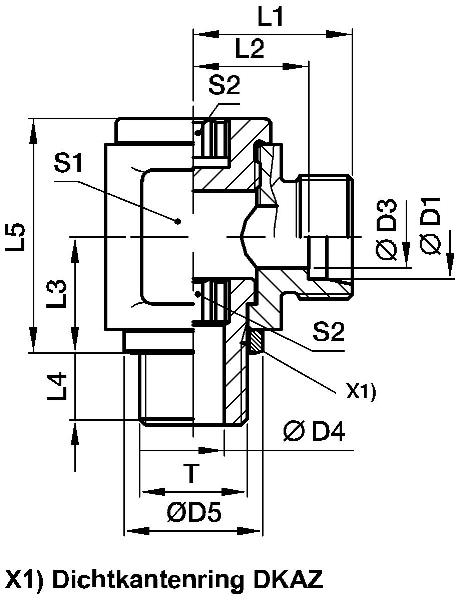 Raccord vissé tournant basse pression PARKER DSVW-R