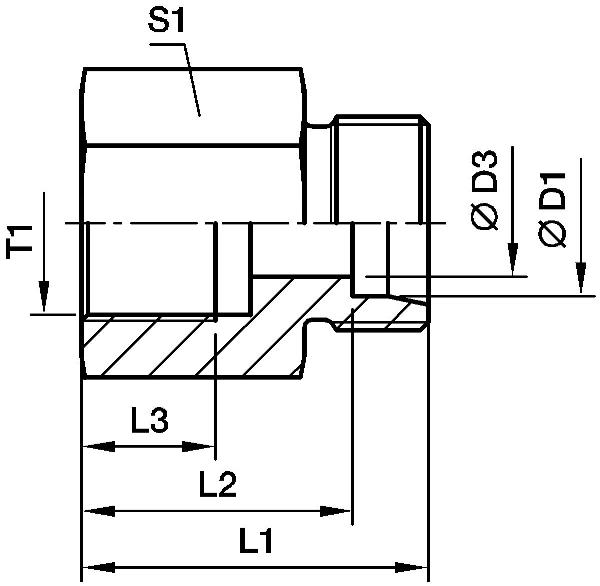 Connecteur femelle PARKER GAI-M