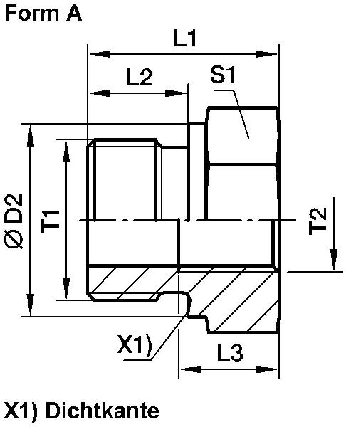 Réducteur/détendeur PARKER avec filetage intérieur RI RI1/2X171X