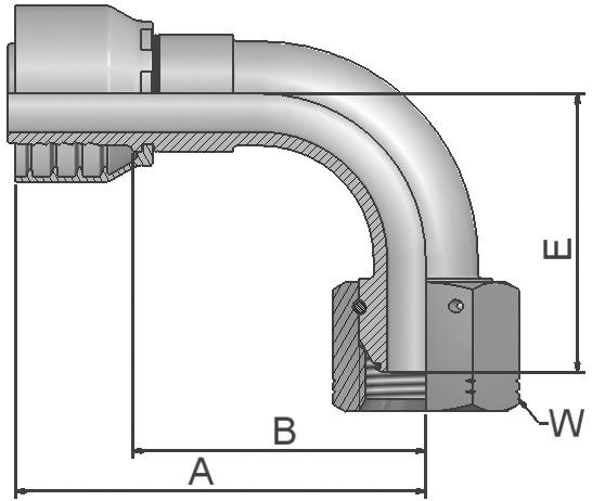 Raccord PARKER parkrimp no-Skive 1EC46