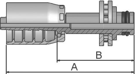 Raccord PARKER Parkrimp no-skive 1PW46