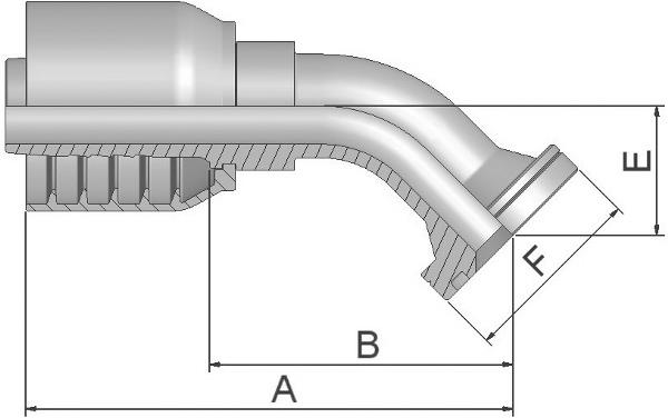 Raccord PARKER parkrimp no-skive 16F73