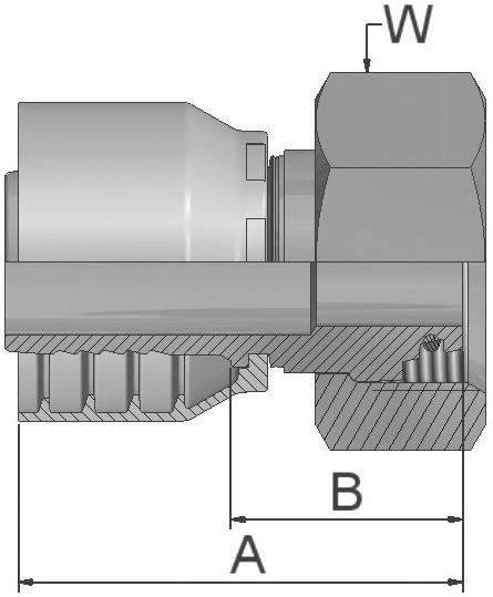 Raccord PARKER parkrimp no-skive 1C946