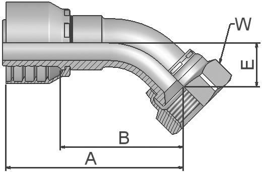 Raccord PARKER Parkrimp no-skive 13 V48