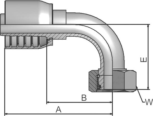 Raccord PARKER Parkrimp no-Skive 1CF43