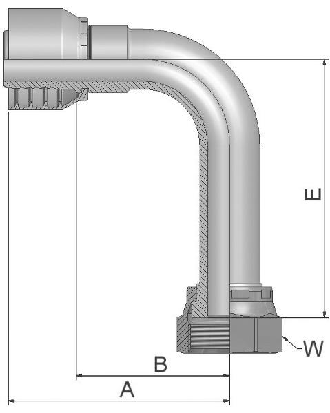 Raccord PARKER Parkrimp no-skive 1J148