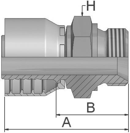 Raccord PARKER parkrimp no-skive 1D946