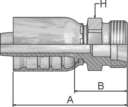 Raccord PARKER parkrimp no-skive 1D277