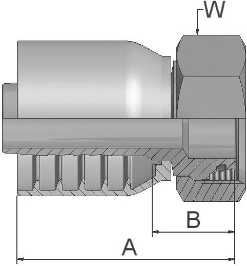 Raccord PARKER parkrimp no-skive 1CA43