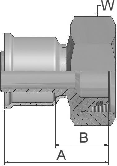 Raccord PARKER parkrimp no-skive 1CA26