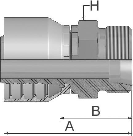 Raccord PARKER Parkrimp no-skive 1D246