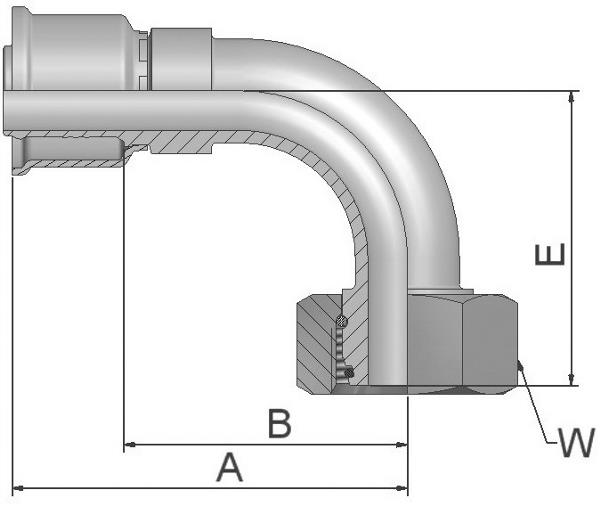 Raccord PARKER Parkrimp no-skive 1CF26