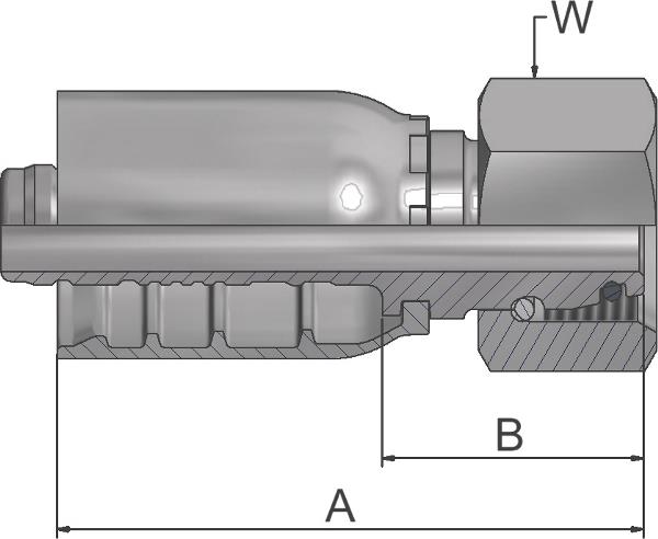 Raccord PARKER Parkrimp no-skive 1CA77