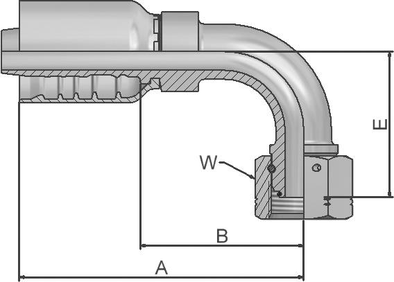 Raccord PARKER Parkrimp no-skive 1EC77