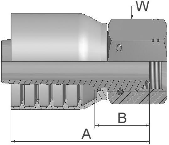 Raccord PARKER Parkrimp no-skive 1EA70