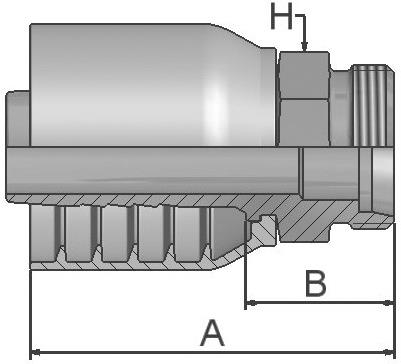 Raccord PARKER Parkrimp no-skive 1D070