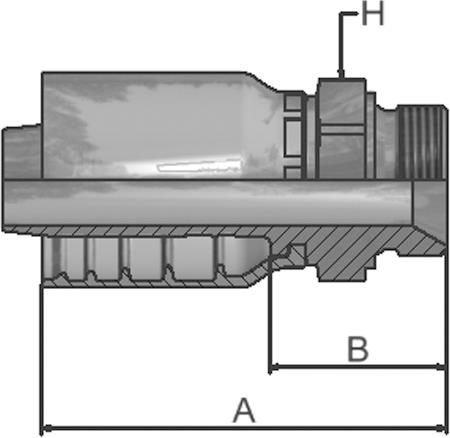 Raccord PARKER Parkrimp no-skive 1D977