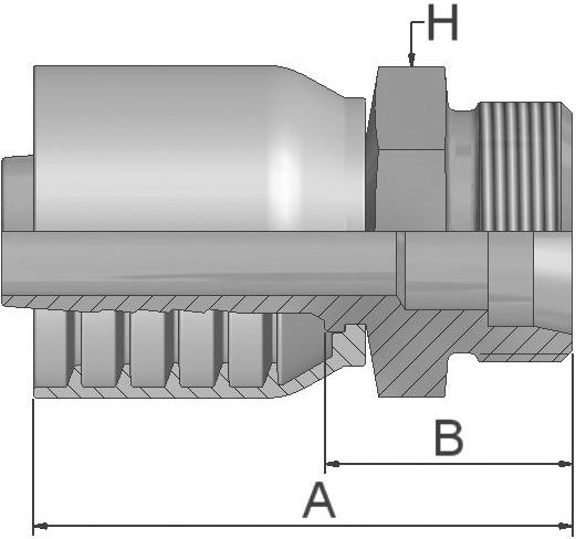 Raccord PARKER Parkrimp no-skive 1D270