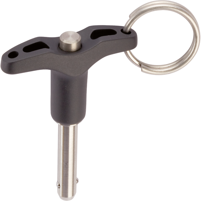 Quick Release Pin with T-handle, single acting - according to NASM / MS 17985