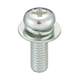 Vis mécaniques à tête cylindrique à empreinte cruciforme avec ressort ondulé / rondelle ordinaire intégrée  (rondelle SPAK + plate ISO)