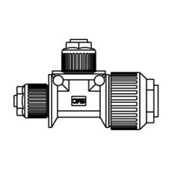 Raccords en fluoropolymère / Raccords de tuyauterie en fluoropolymère / Série LQ1 / Té / taille métrique