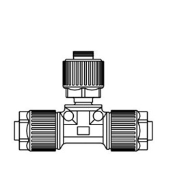 Raccords en fluoropolymère / Raccords de tuyauterie en fluoropolymère / Série LQ1 / Té réducteur à faible encombrement / Taille en pouces