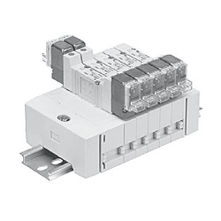 Électrovannes 5 voies / SY3000/5000, montage sur socle, montage sur rail DIN, câblage individuel