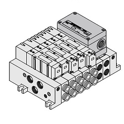 Électrovannes 5 voies / VQ4000, kit S (kit de transmission série), EX123/124