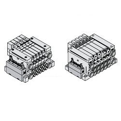 Électrovannes 5 voies / VQ1000/2000, bloc de vannes, P-Kit (kit de câble plat)