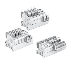 Électrovannes 5 voies / raccord de boîtier, câblage individuel, compatible avec les batteries rechargeables, 25A-SY5000/7000