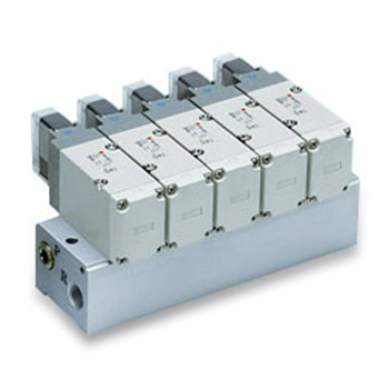 Electrodistributeur 3 / 2, Modèle à clapet, Joint élastique, Embase, VP300 / 500 / 700 Série VV3P3-41-021-02F