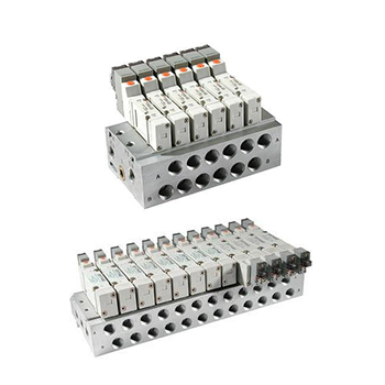 Électrodistributeurs 5 / 2 et 5 / 3, Embase associable, Câblage individuel, SY3000 / 5000 / 7000 Série SS5Y3-20-04-00F-Q
