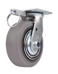 Roulette pour charges lourdes (roue en caoutchouc) pivotante TP6680-MIRTG