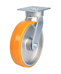 Roulette thermorésistante pour charges lourdes (roue en uréthane / sans entretien) pivotante