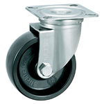 Roulette pivotante avec roue en résine résistante à la chaleur en acier inoxydable sans butée (K-1580J)