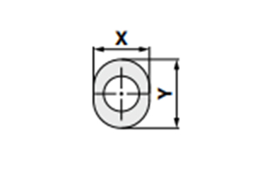 Release button dimensions (Applicable for oval types only) 