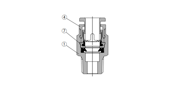 KPQ/KPG Series structural drawing (for male connector) 
