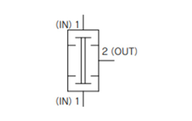 Transmitter / AND Valve With One-Touch Fitting, VR1211F Series: JIS symbol