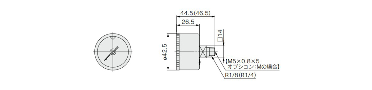 G46-□□-01 to 02 (M)-SRA / G46-□□-01 to 02 (M)SRB dimensional drawing