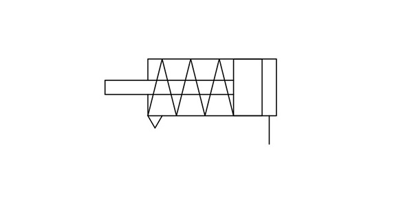 Single acting / spring return drawing