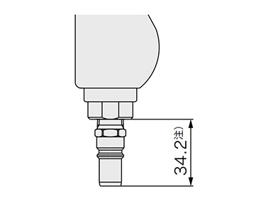 S Coupler Plug (KK4P-02MS) mounting dimensional drawing