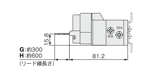 L plug connector (L): VF1120-□L□□1-M5/01□ (-F) dimensional drawing