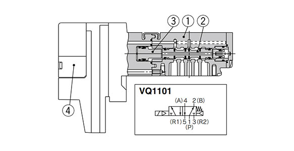 VQ1101 structure drawing / connection drawing