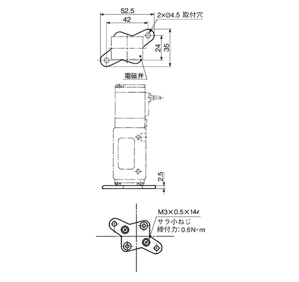 With foot type bracket (F) part number: AXT626-10A dimensional drawing