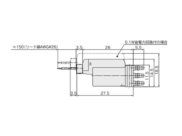 S070C-□□C-32 Plug Lead Type drawing