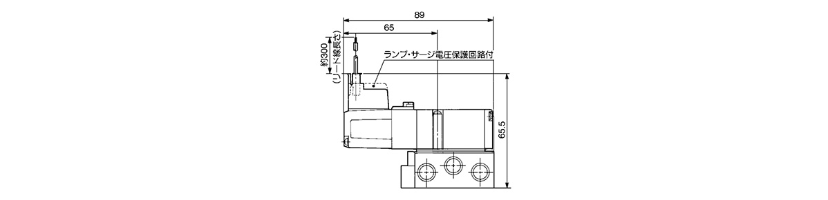 L plug connector: VZS2150-□L(Z)-01 dimensional drawing