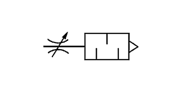 Metering Valve With Silencer ASN2 Series symbol