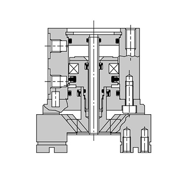 Open condition (ø16 to 25 [cylinder inner diameter 16 to 25 mm]) structure drawing