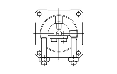 For 90° (figure with pressure to A port) structure drawing